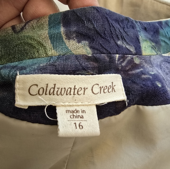 Coldwater Creek Floral Print Watercolor Snap Jacket - Picture 11 of 13